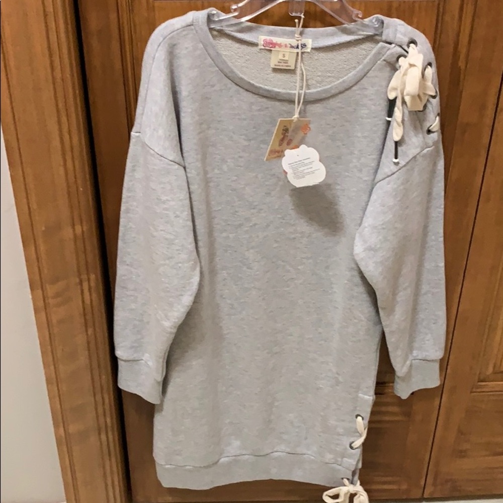 Rag doll NWT sweatshirt dress w ties